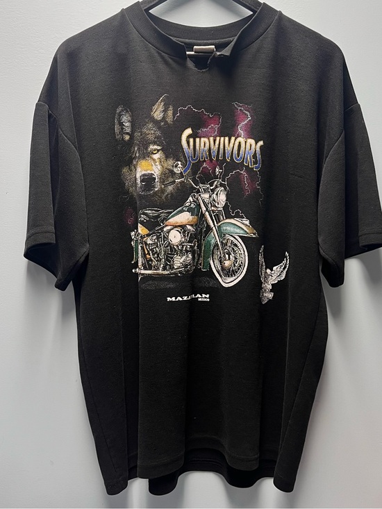 Harley-Davidson Other - VTG Harley Davidson 3D Emblem Survivors Black Grapic Motorcycley Tee - Mazatlan
